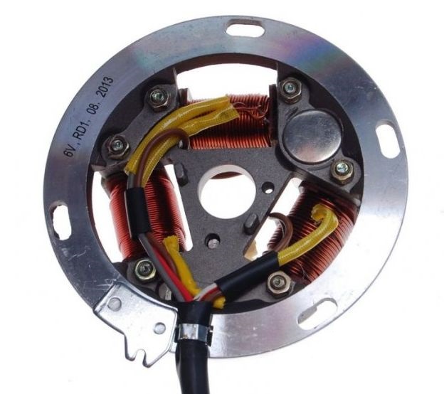 SN2001 - СИМСОН-СТАТОР ЗАЖИГАНИЕ ИСКРА-6V-ПЛАТИНА