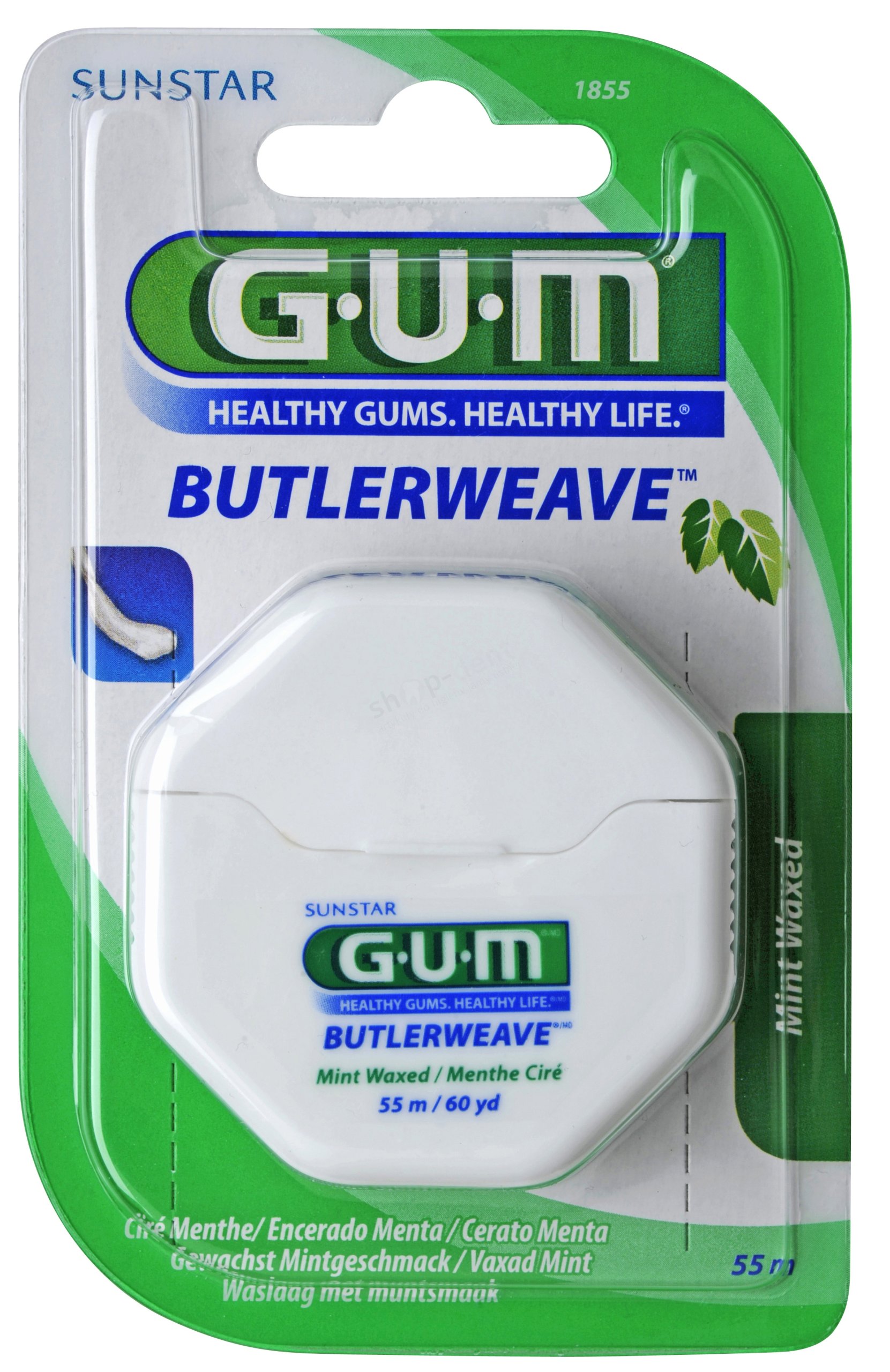 

Gum Butlerweave nić miętowa, woskowana, 55m