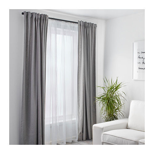 IKEA TERESIA FIRANKI BIAŁE 2 SZT. 300 x 145 CM Sposób zawieszania tunel