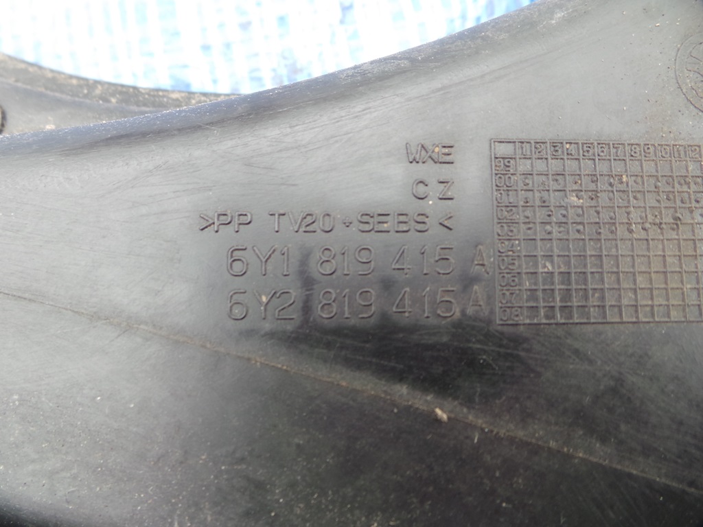 Podszybie przód Skoda Fabia I 6Y1819415A Typ samochodu Samochody osobowe