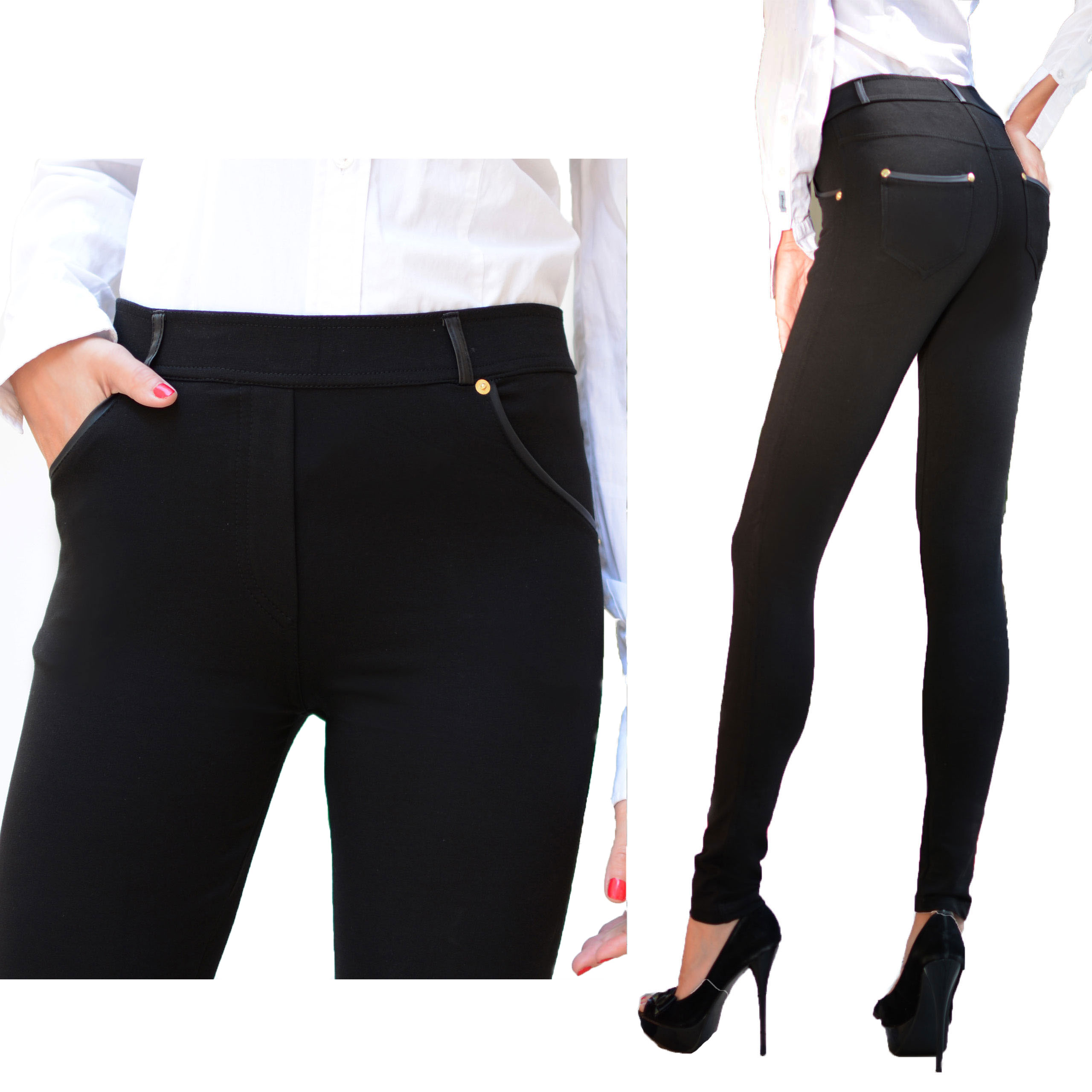 

Czarne Klasyczne Spodnie Z Kieszeniami P333_L40