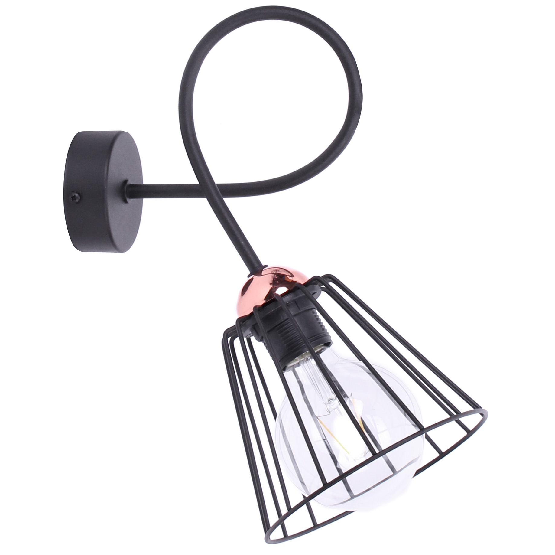 Elegantní nástěnná lampa Retro Měď Loft