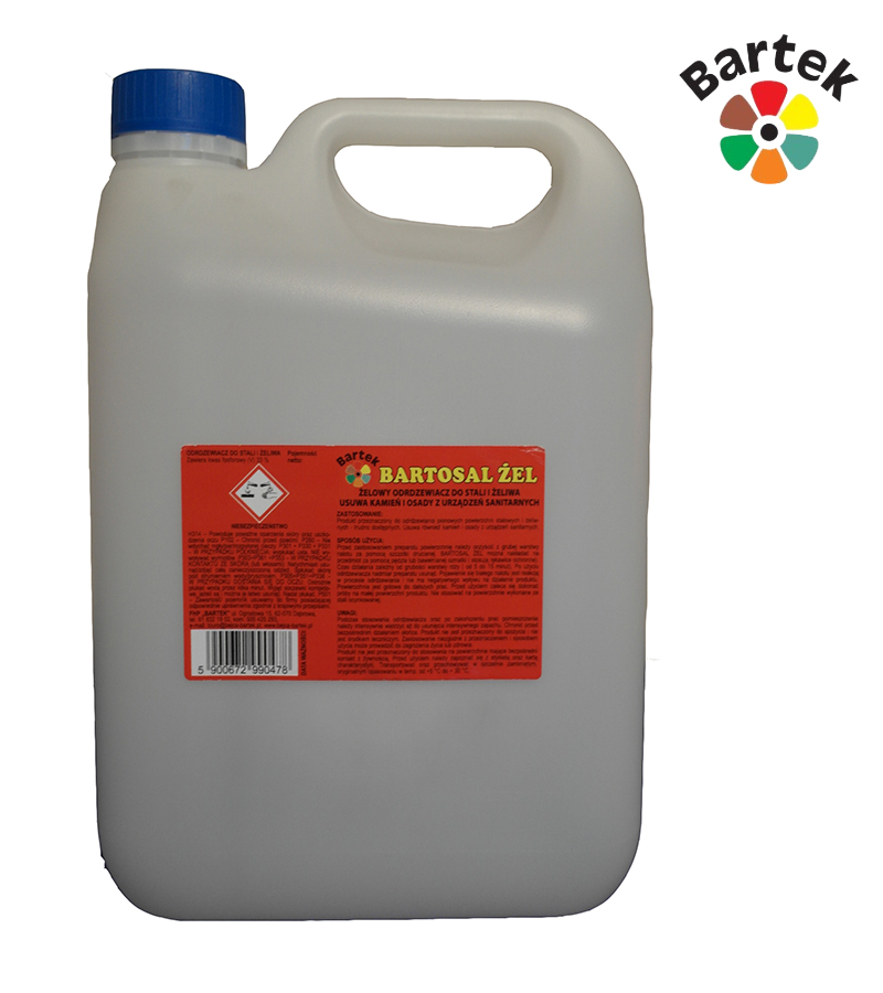 СРЕДСТВО ДЛЯ УДАЛЕНИЯ РЖАВЧИНЫ BARTOSAL В ГЕЛЕ 5L НАИБОЛЕЕ ЭФФЕКТИВНО