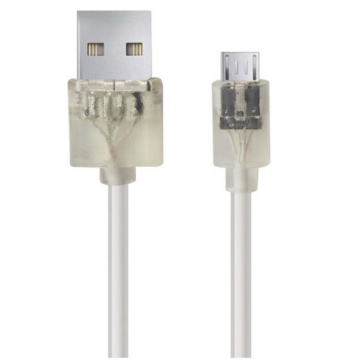 

Kabel 1m microUSB mikro Przezroczysty transparent