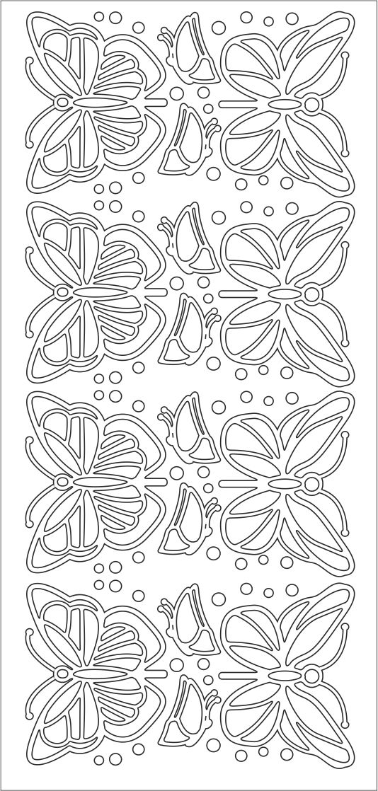 STICKERSY NAKLEJKI MOTYLE nr JO-91 Kolor dominujący złoty