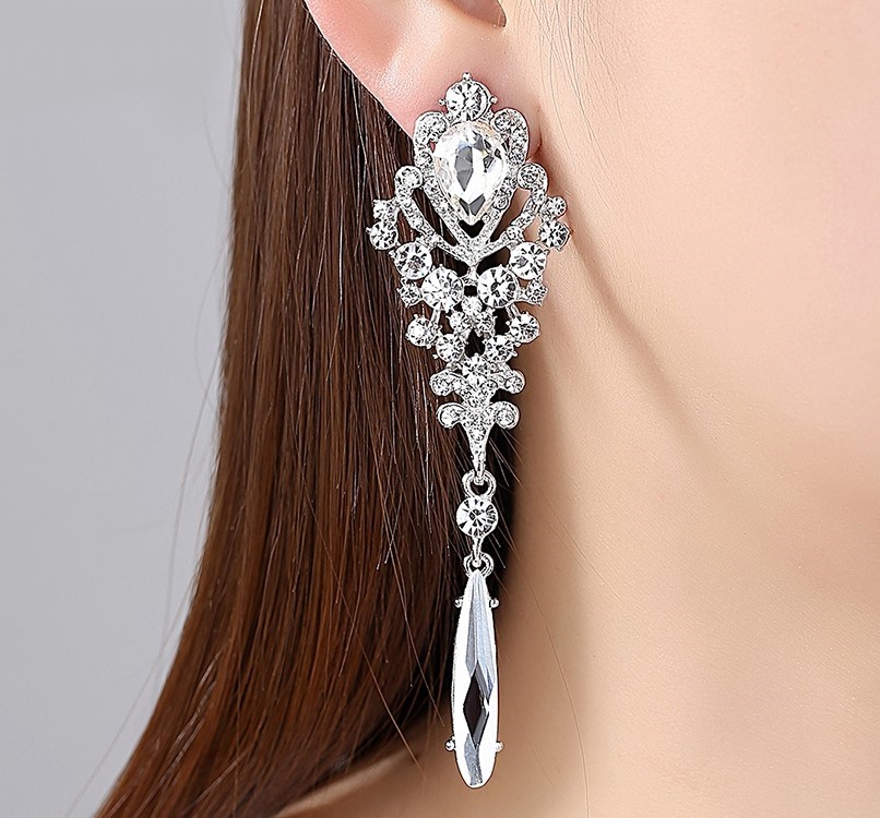 KOLCZYKI SREBRNE Z CYRKONIAMI, EFEKTOWNE, PIĘKNE Marka Inna marka