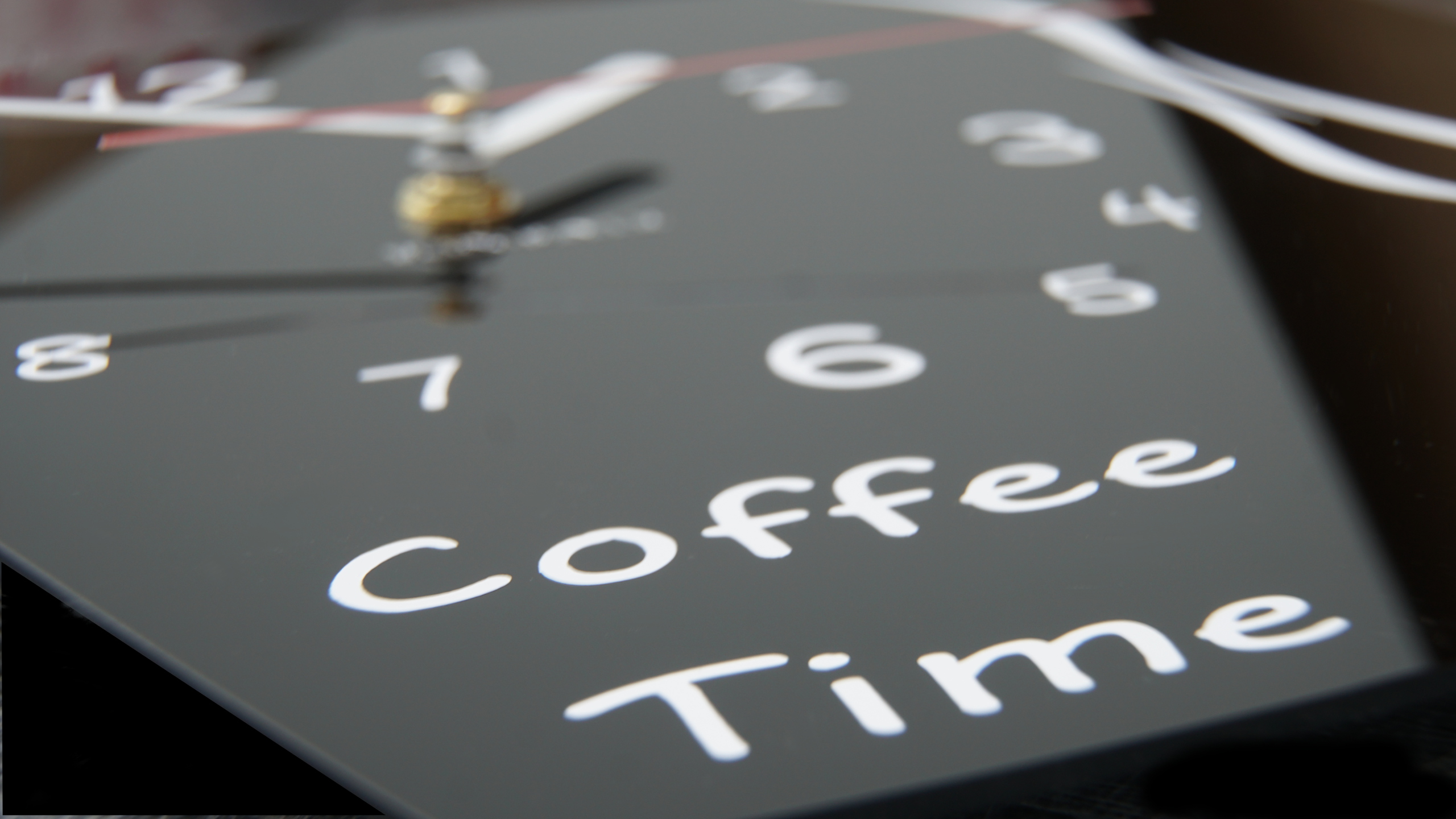 Kuchenny zegar ścienny COFFEE TIME do kuchni cichy Szerokość całkowita 30 cm