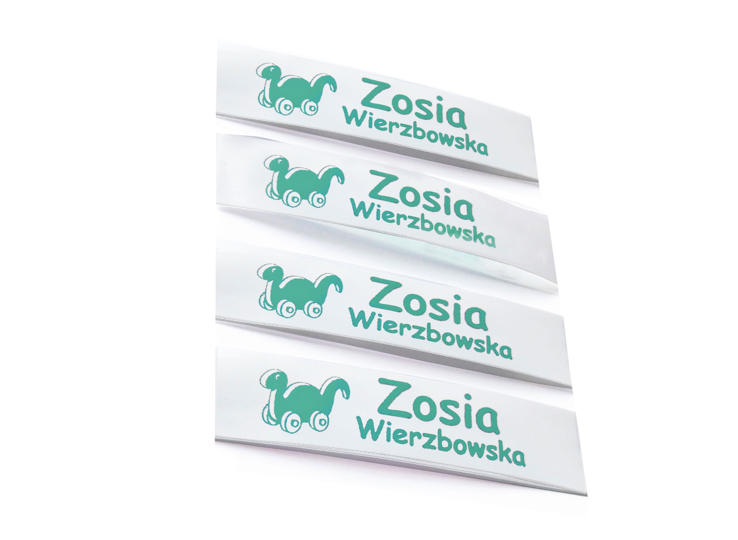 WSZYWKI NYLONOWE IMIENNIK METKA Z IMIENIEM DO UBRAŃ ŻŁOBKA SZKOŁY GUGUBAY