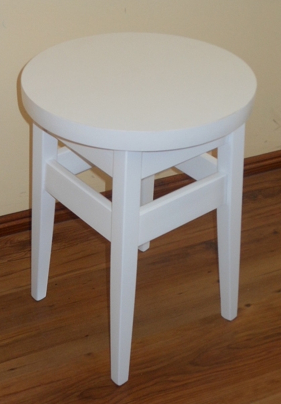 STÓŁ KUCHENNY OKRĄGŁY 80CM + 3 TABORETY BIAŁY INNY Szerokość stołu 80 cm