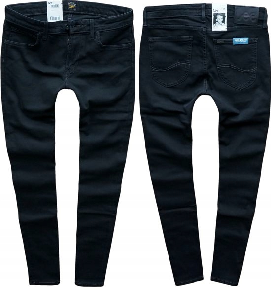 

Lee Malone spodnie rurki stretch Black W29 L32