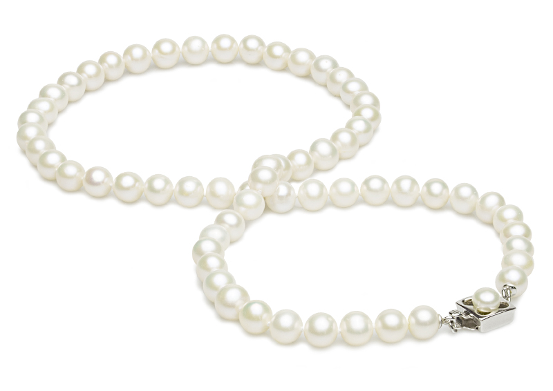 Klasický Náhrdelník Z Pravých Bílých Perel