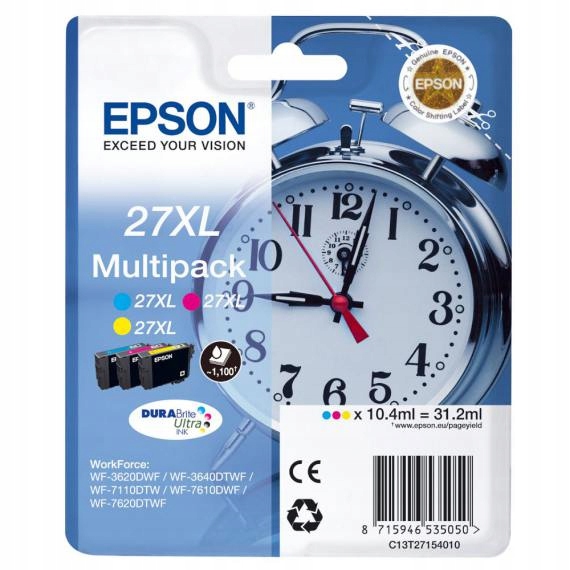 

3x tusz org. Epson T2715 Cmy WF3620 WF3640 WF7610
