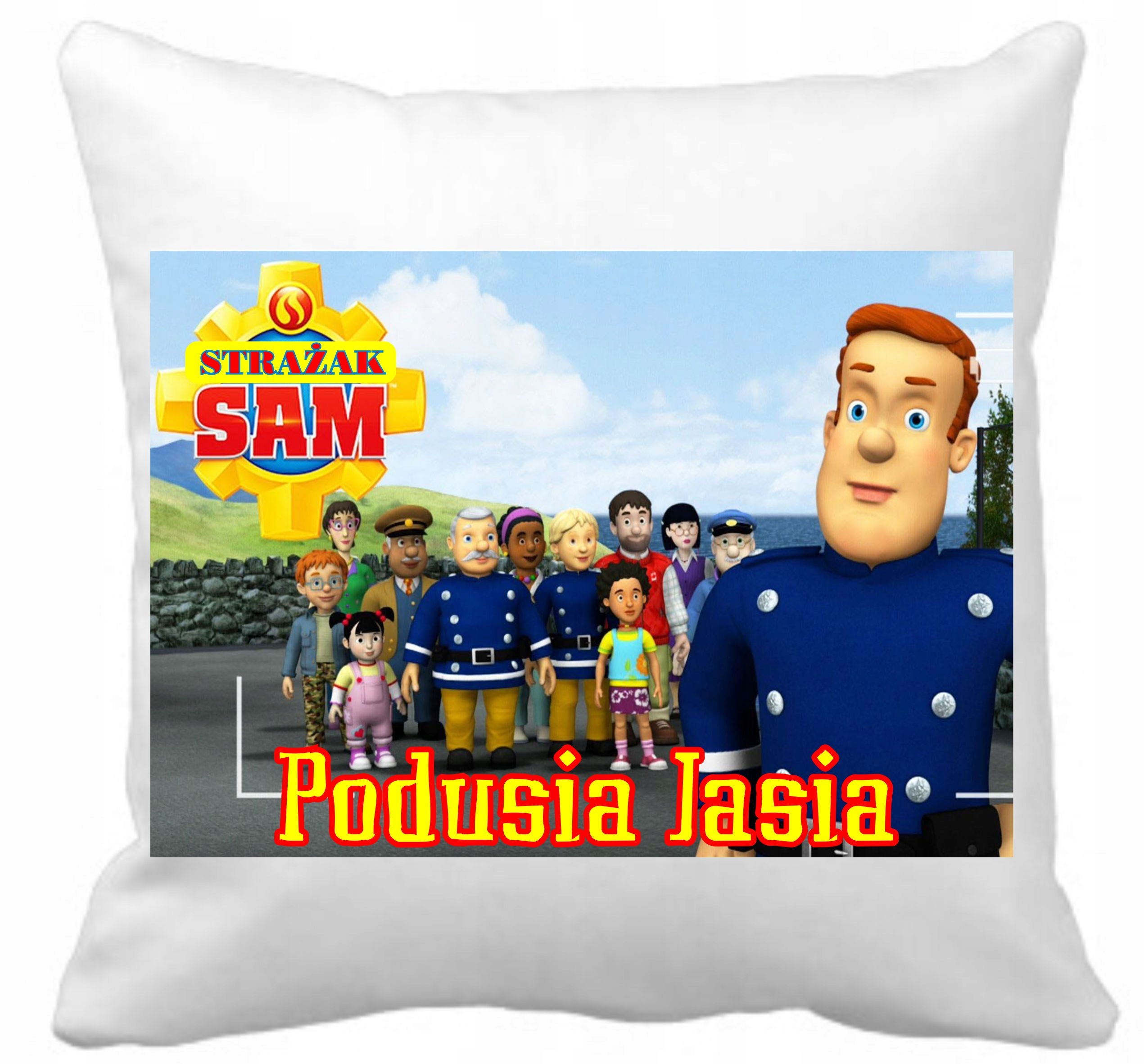 STRAŻAK SAM FOTO PODUSZKA Mikrofibra+IMIĘ