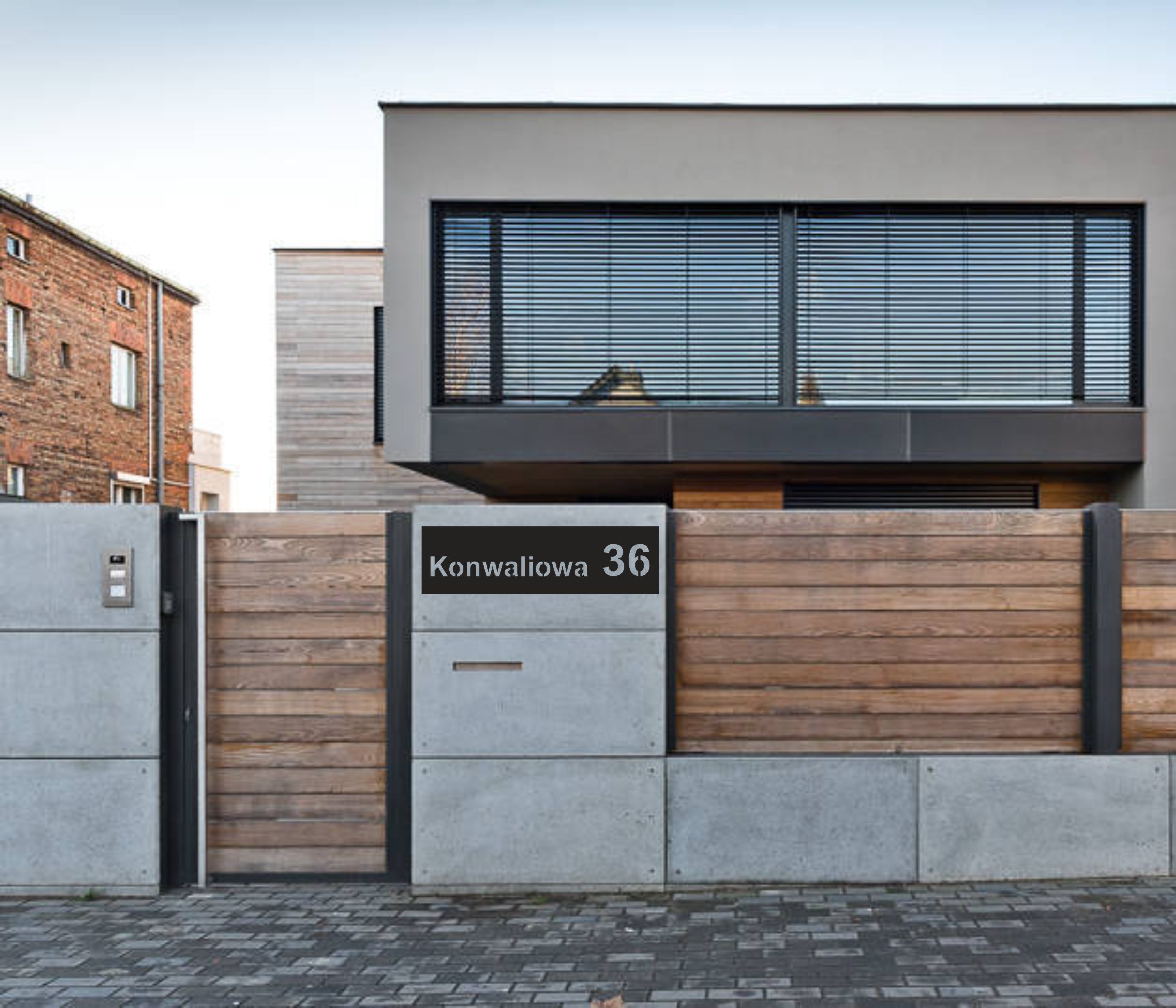 TABLICZKA ADRESOWA numer na dom 70x20 cm ALUMINIUM GRAWER Marka Craft Print