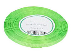 

Rypsowa wstążka tasiemka Jasna Zielona 6mm 22m