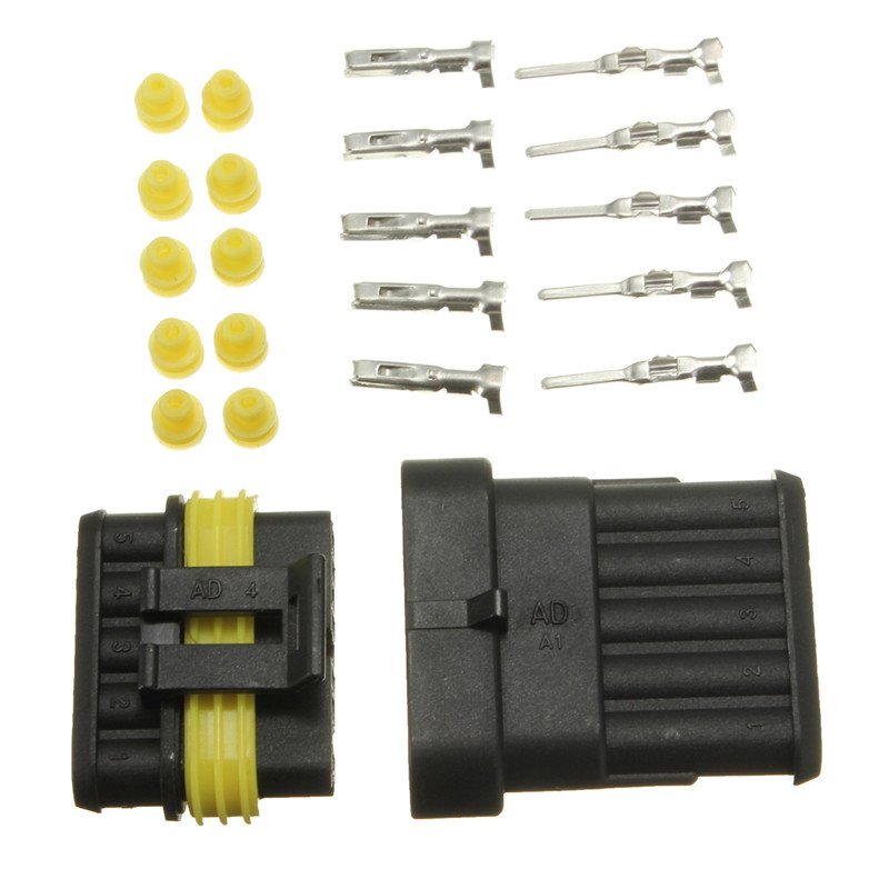 

Kostka Wtyk Złącze Hermetyczne Superseal 5 Pin-kpl