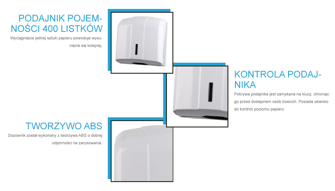 DOZOWNIK Podajnik do ręczników papierowych ZZ 400 Kod producenta 8004