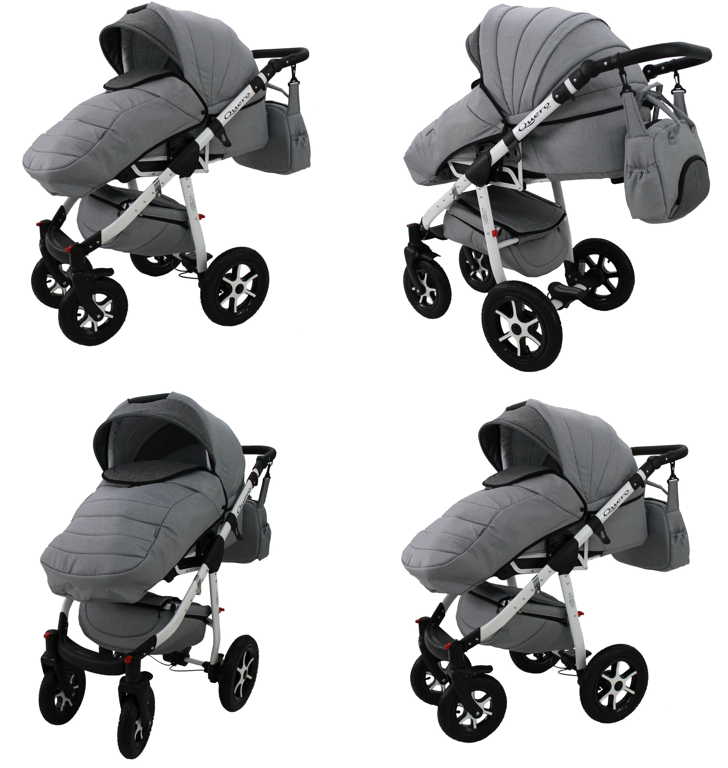 KAREX коляска QUERO льон 3в1 глибокий сон крісло + ISOFIX) бренд Karex