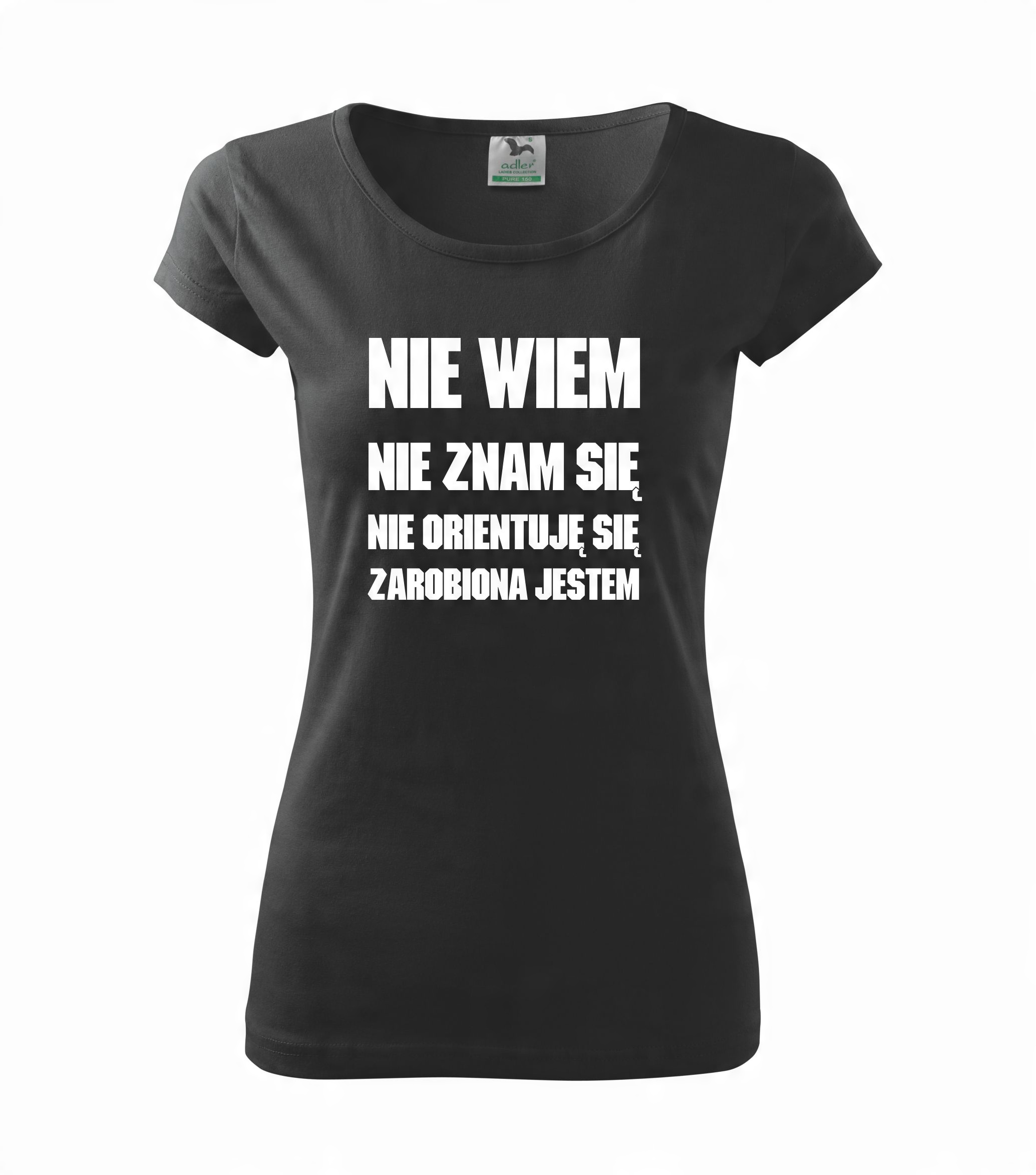 

Koszulka nadruk nie wiem nie znam się M