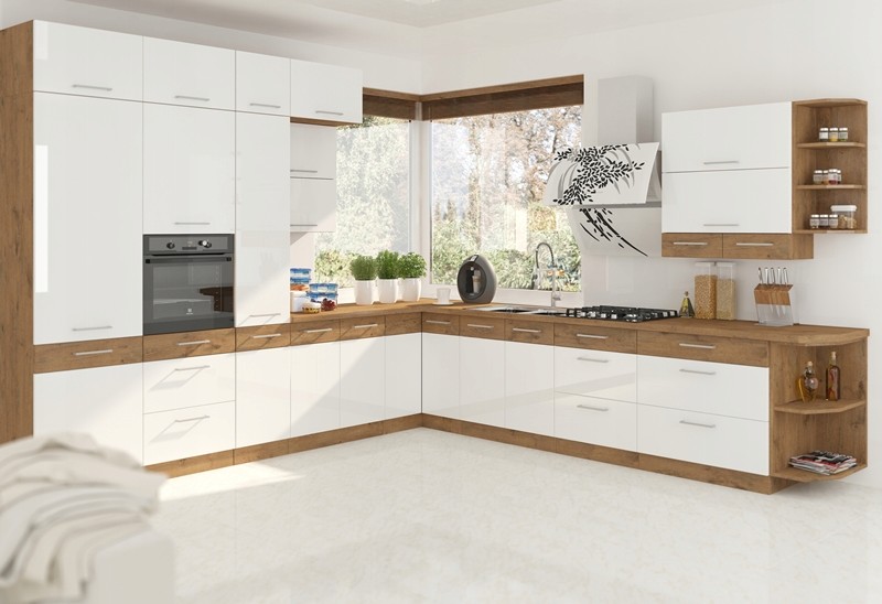 TANIE NOWOCZESNE MEBLE KUCHENNE VIGO 260 CM Rodzaj szafek pod zlewozmywak okapowa stojąca wisząca