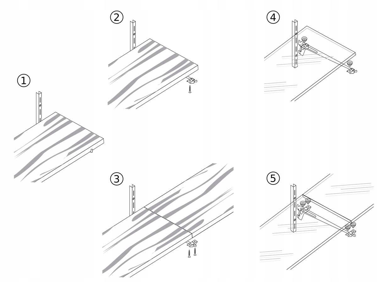 WSPORNIK POD PÓŁKI NA ŚCIANĘ REGAŁ METALOWY PRO40B Producent Element System