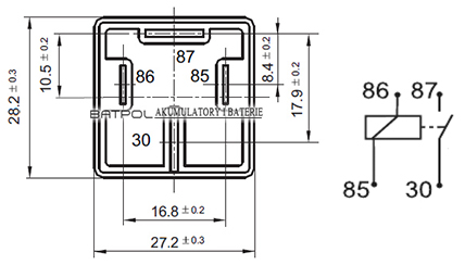 РЕЛЕ АВТО 12V 80A 4 PIN SZCZELNY ON фото 3