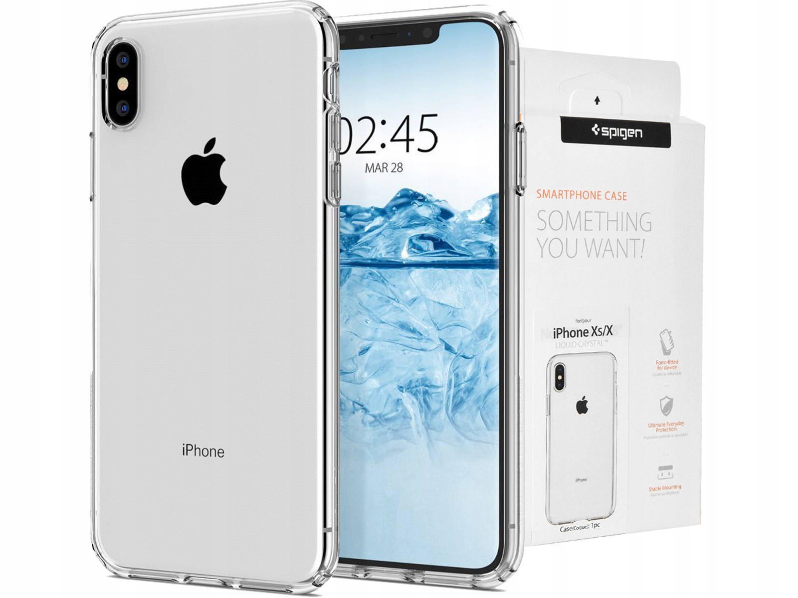 

Etui do iPhone Xs, X, Spigen Liquid Crystal, case