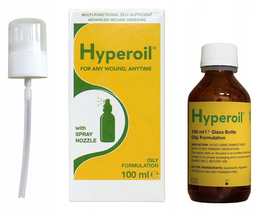 HYPEROIL масло трудно заживающих ран ПРОЛЕЖНЕЙ oparzeni