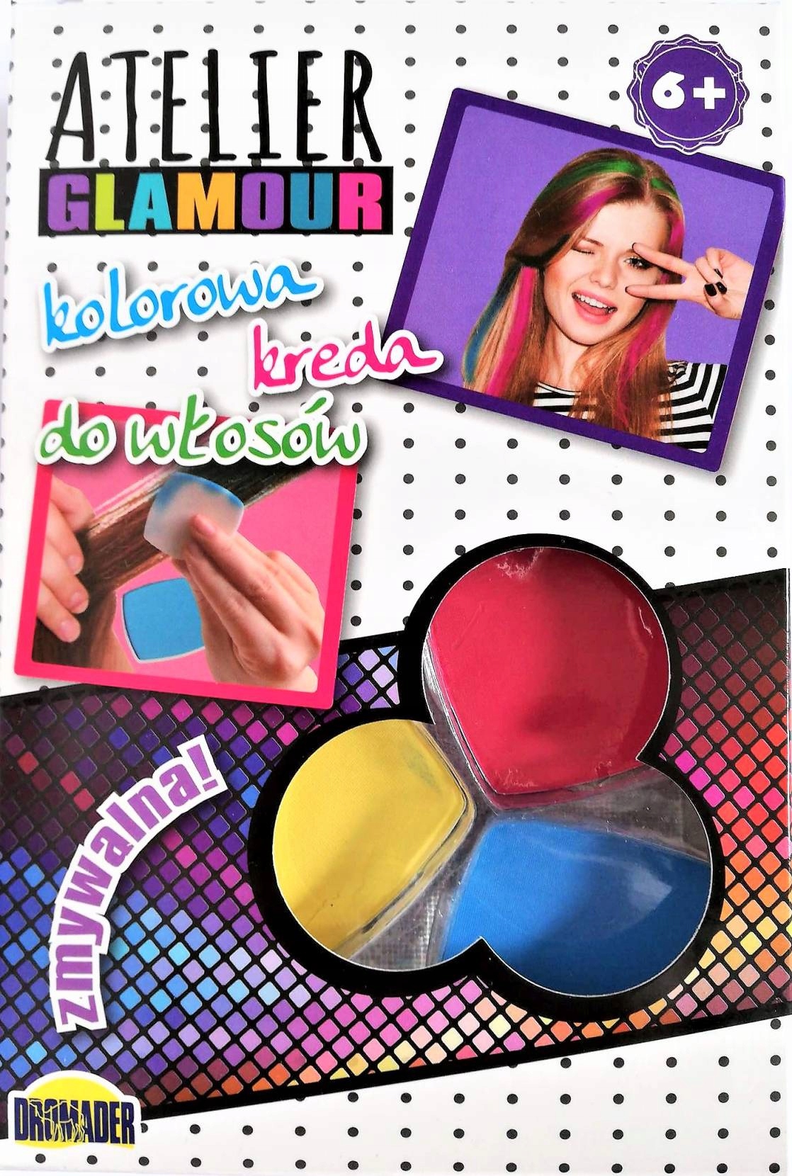 

Atelier Kolorowa Kreda do Włosów zestaw kreatywny
