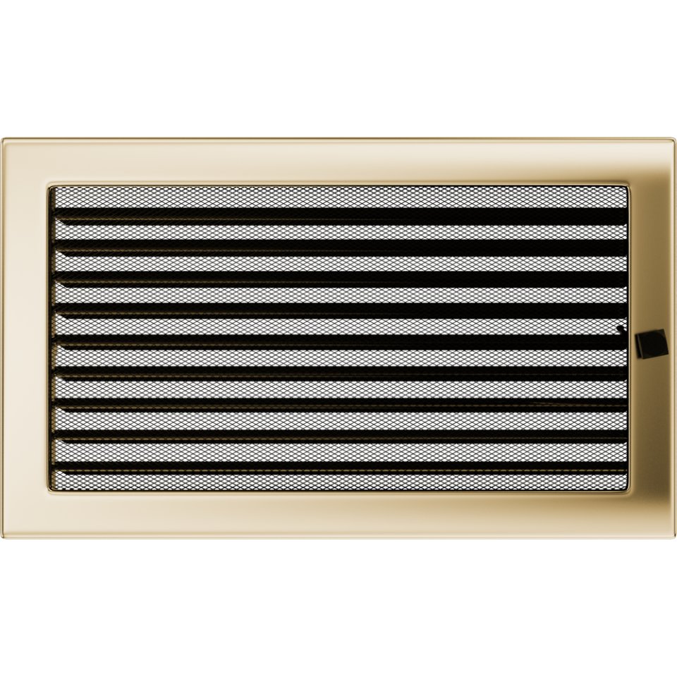 Krbová Mřížka 22x37 Žaluzie Pozlacená Větrací Otvory
