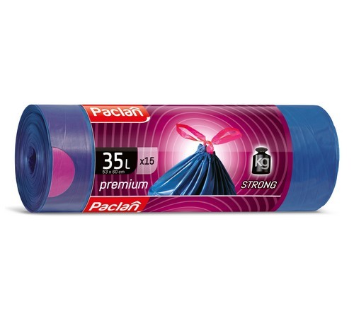 

Worki na śmieci Paclan 35l 15szt Premium Z Taśmą