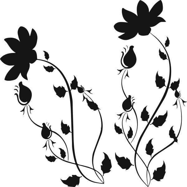 

Naklejka na ścianę ścienna Kwiaty ornament 50 cm