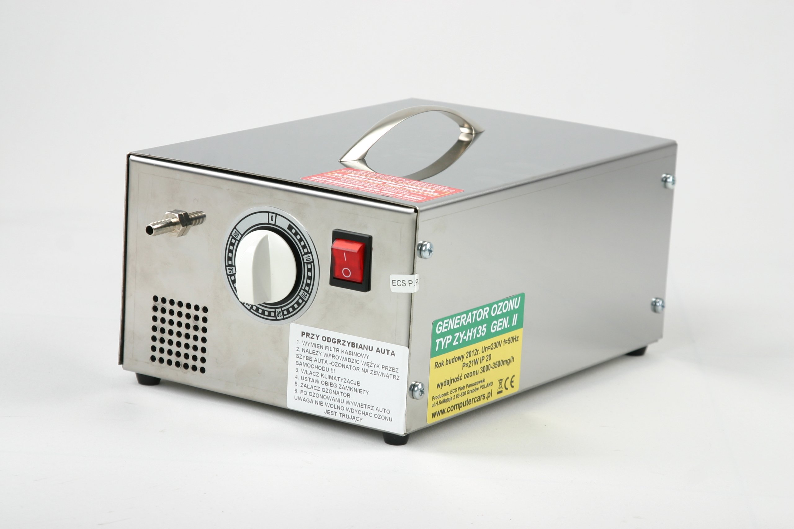 OZONATOR DO KLIMATYZACJI GENERATOR OZONU 3 5g h PL Producent code ZY H135