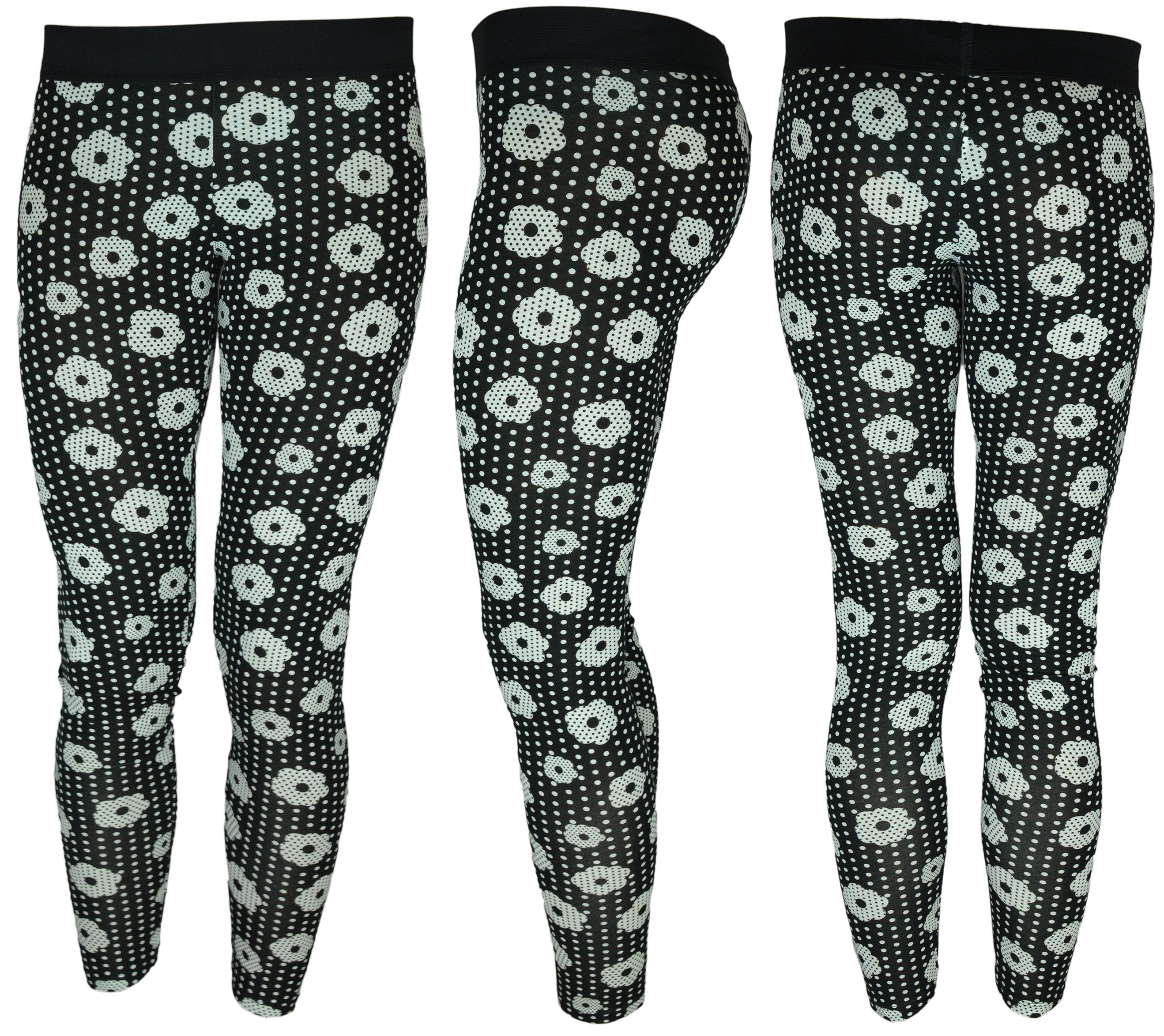

Tezenis Calzedonia legginsy kwiatki groszki wzór M