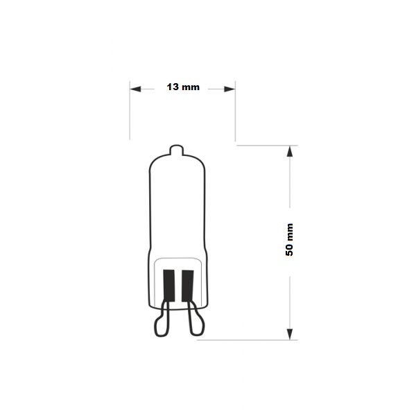 VINBE ampoule halogène G9 T4 40W JCD Bi-Pin 480LM 230V dimmable