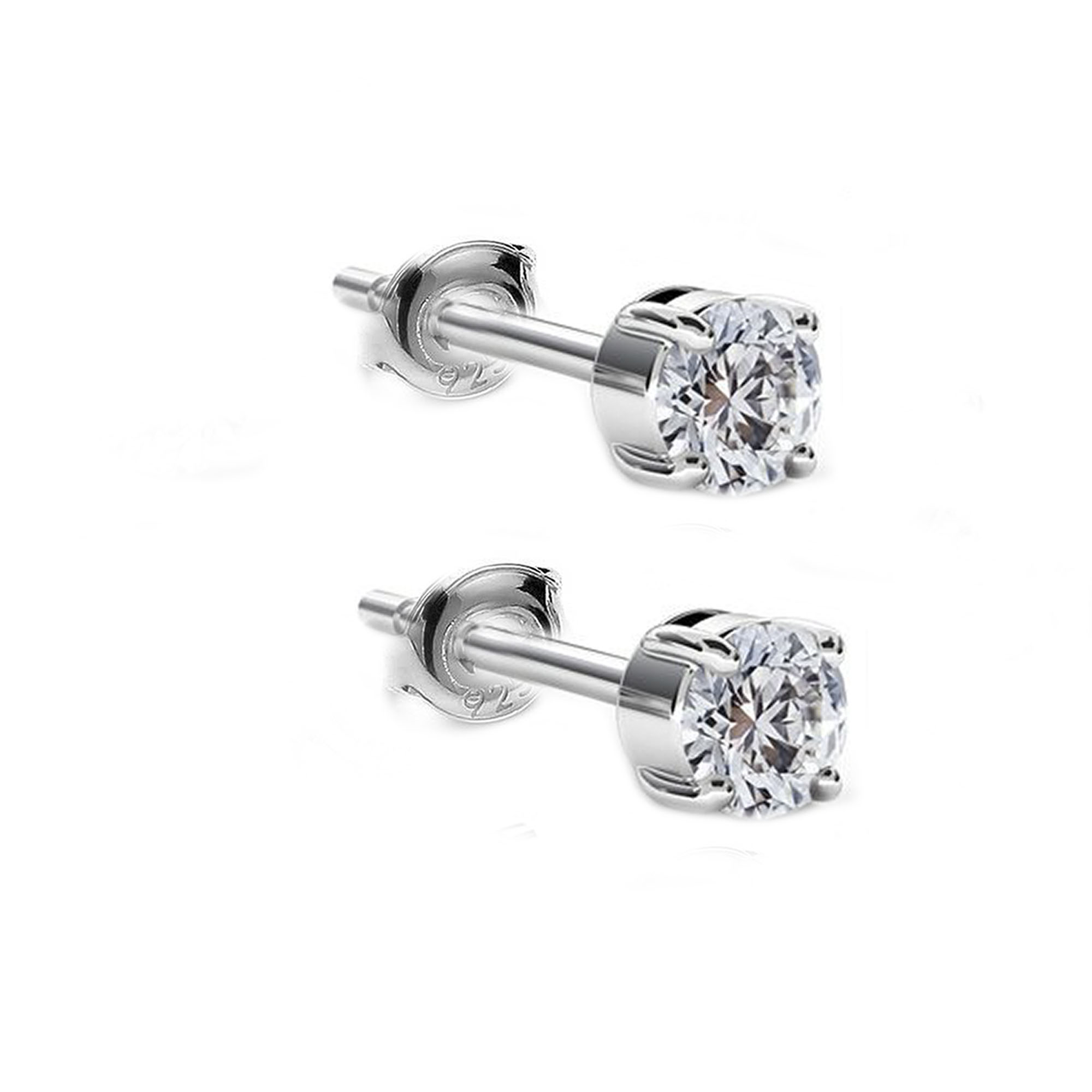 

Swarovski Cyrkonia 3 mm Kolczyki wkrętki Crystal
