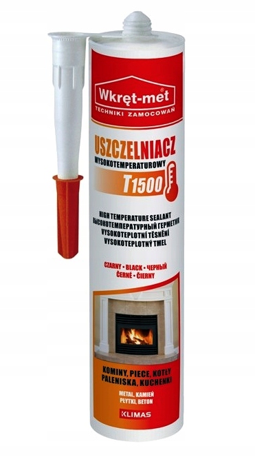 

Silikon uszczelniacz kominkowy czarny 1500C czarny