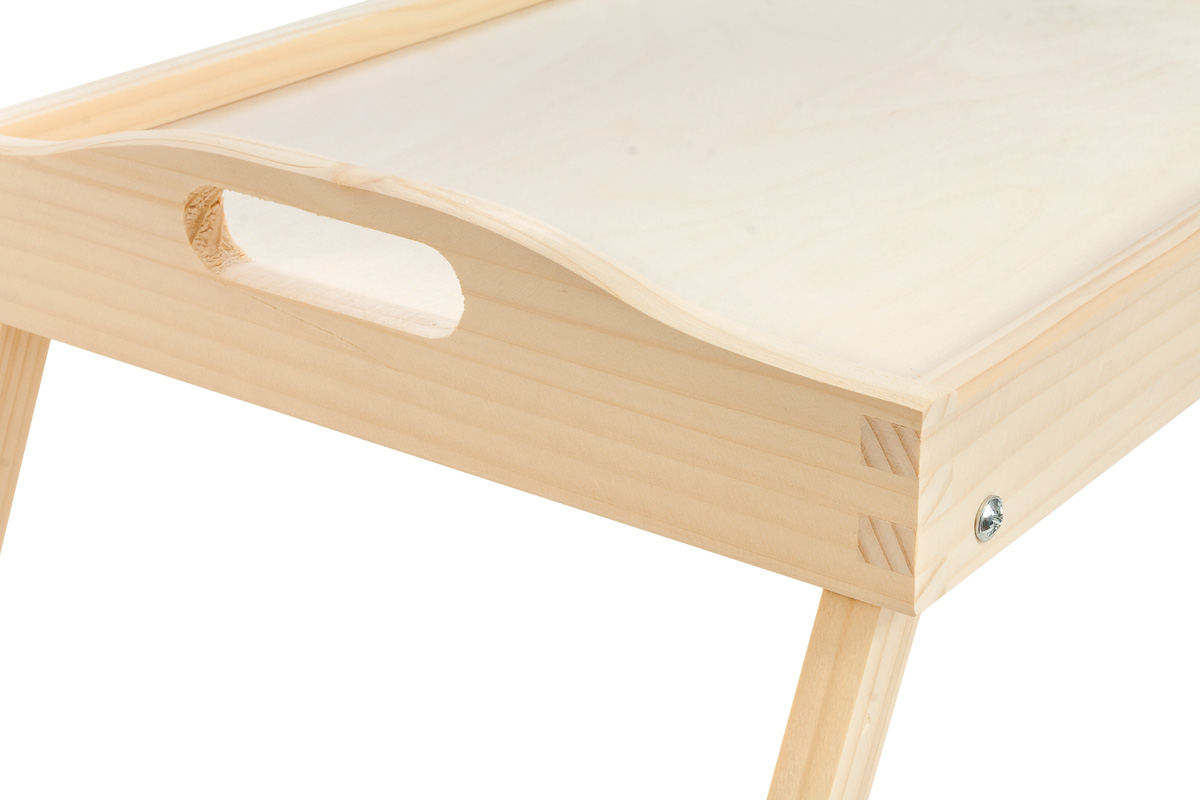 DREWNIANA TACA ŚNIADANIOWA Z NÓŻKAMI tacka SOLIDNA Rodzaj stolik