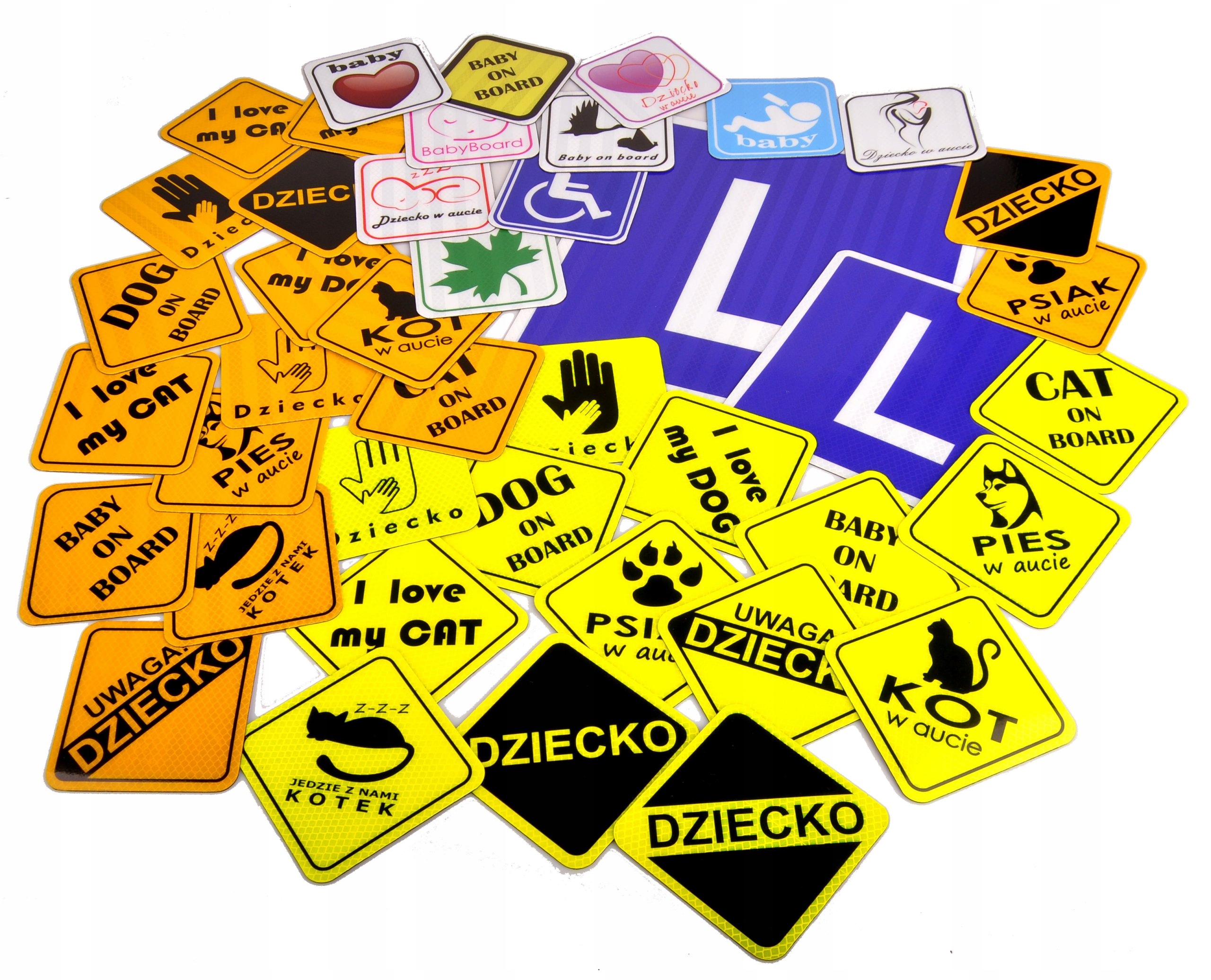 DZIECKO W AUCIE BABY MOCNY MAGNES ODBLASKOWY HIT!