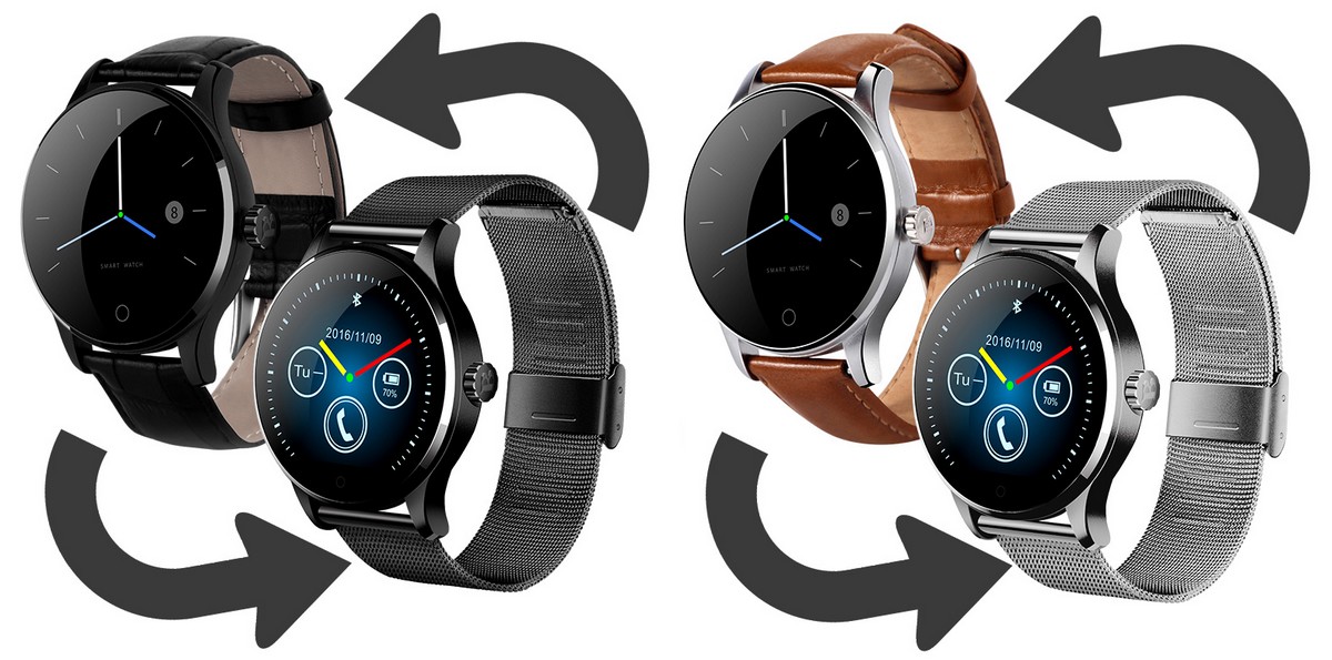 ZEGAREK SMARTWATCH OVERMAX TOUCH 2.5 BRANSOLETA Styl klasyczny