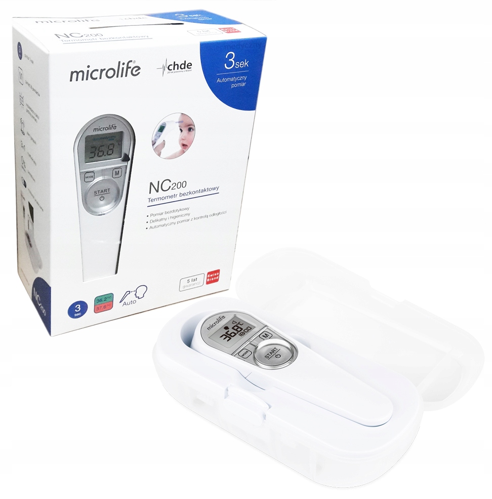 

Termometr bezdotykowy Microlife Nc 200 Etui