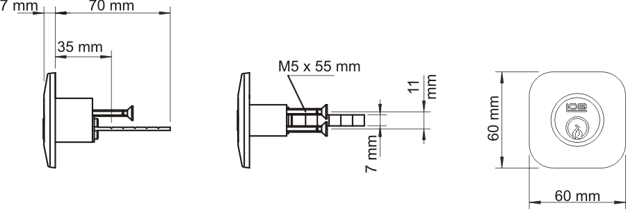 WKŁADKA WT22 do ZAMEK WIERZCHNI CYKLOP TG 61 LOB Marka LOB