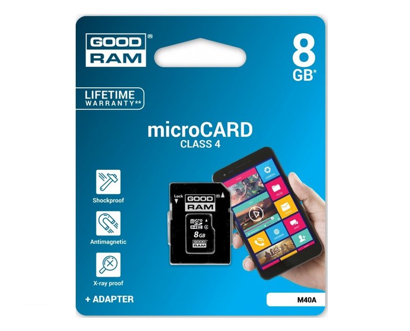 Karta Goodram Micro Sd 8GB Pamięci Adapter Sd