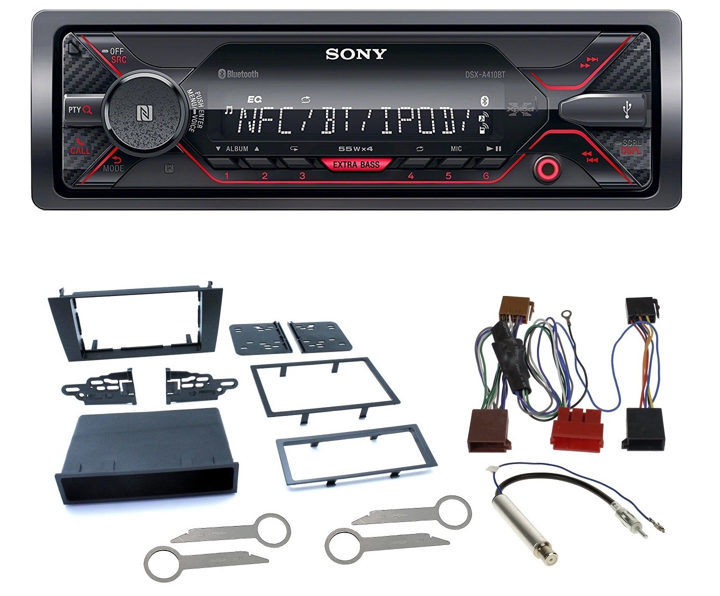 SONY DSX-A410BT RADIO BLUETOOTH 4x55W AUDI A4 B5 - Sklep, Opinie, Cena ...