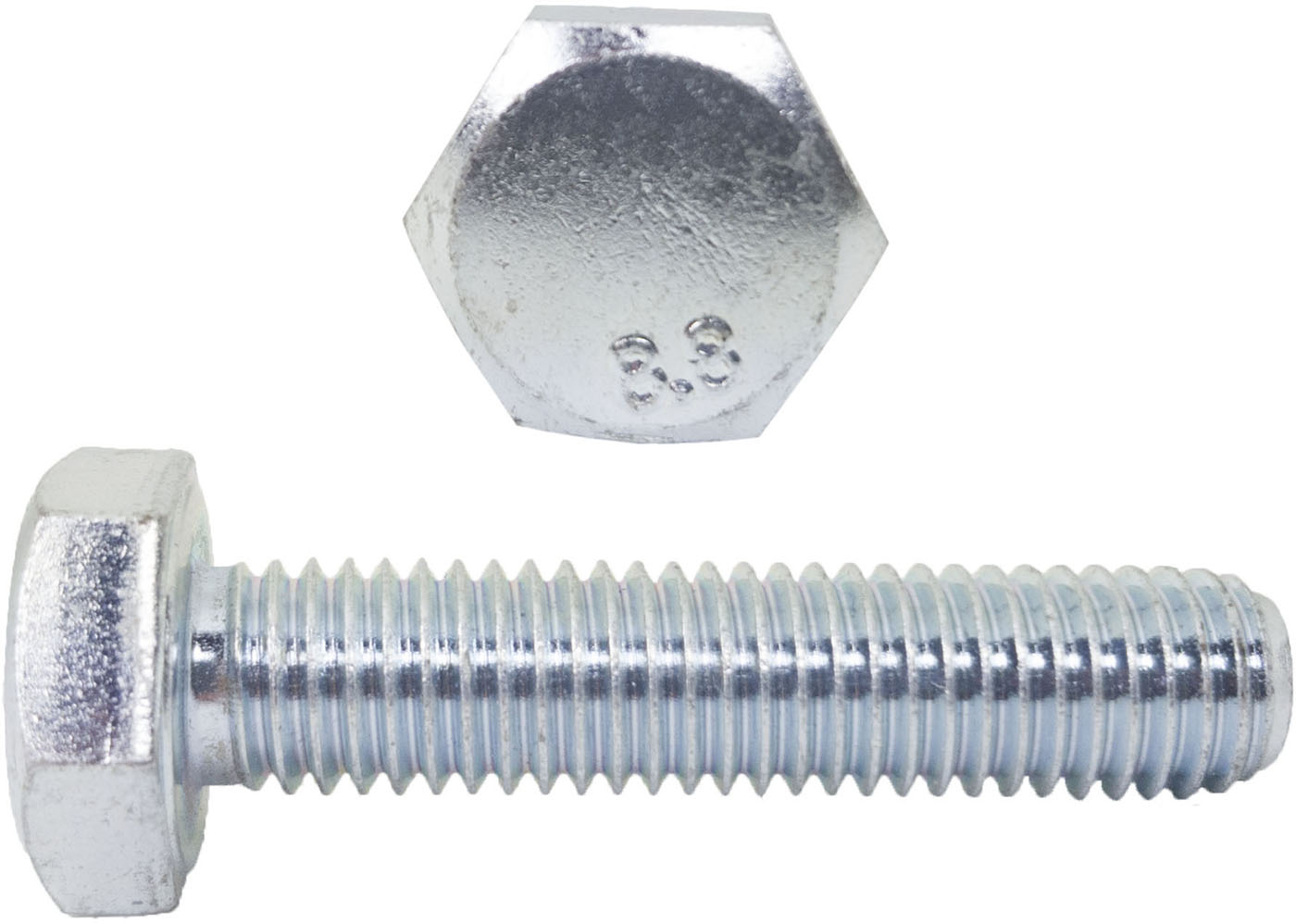 

M6x80 Śruby łeb 6-kątny 8.8 ocynk Din 933 10szt.
