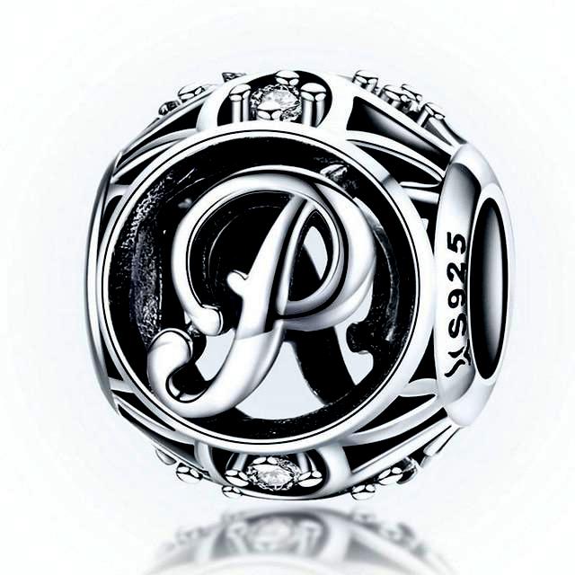 

Charms do Pandora Koralik beads Srebro litera P
