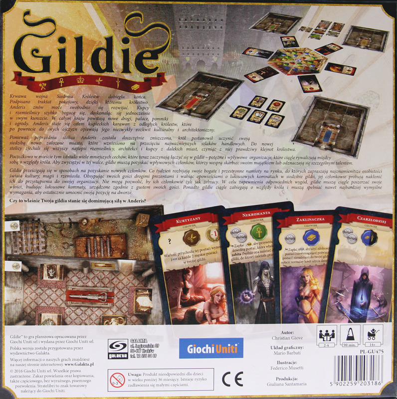 GILDIE KUPIECKA GRA PLANSZOWA PL Nazwa GILDIE KUPIECKA GRA PLANSZOWA