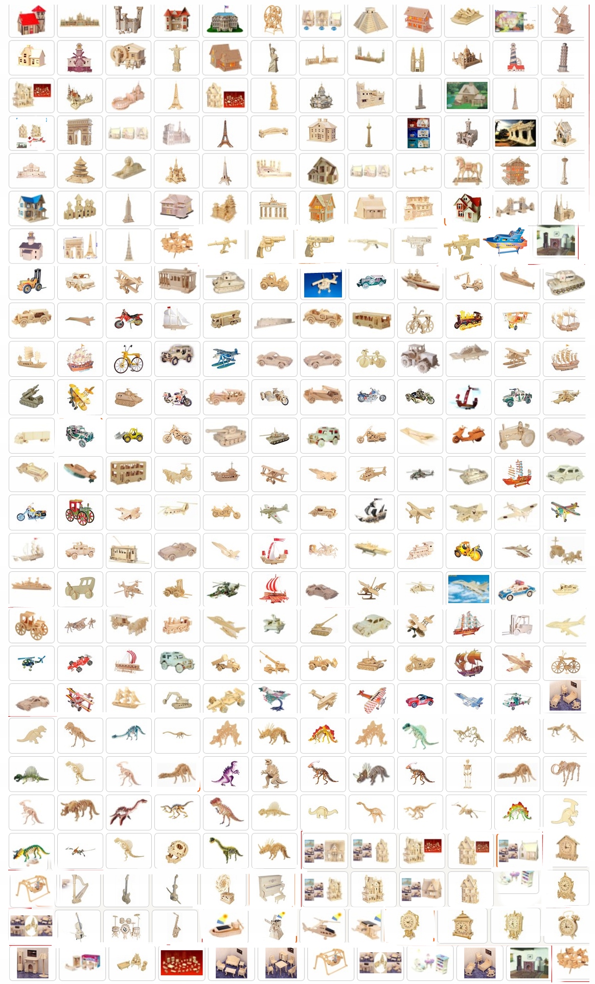 PUZZLE DREWNIANE 3D DINOZAUR STEGOZAUR J002 Materiał Drewno