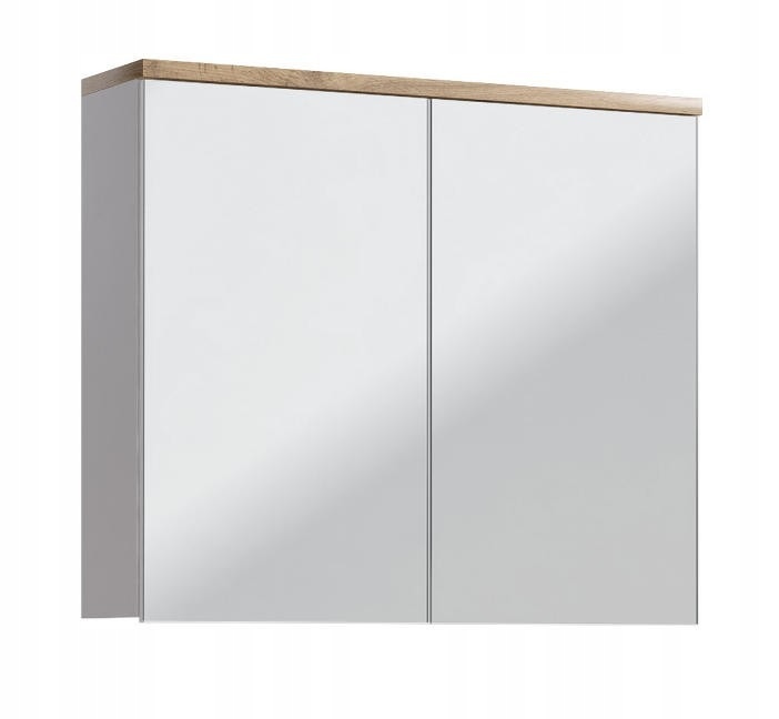 Szafka Łazienkowa Z Lustrem 80 CM Bali Kolor Biały