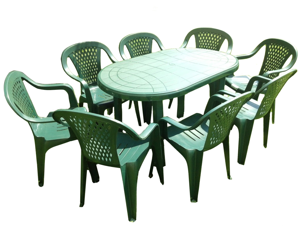Пластмассовые столы и стулья